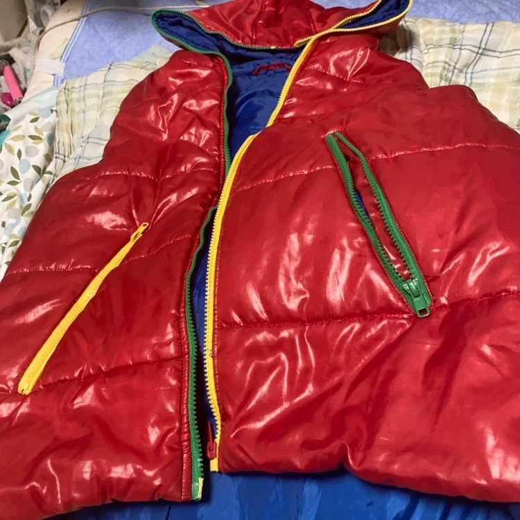 キッズ 中綿ベスト レッド ブルー