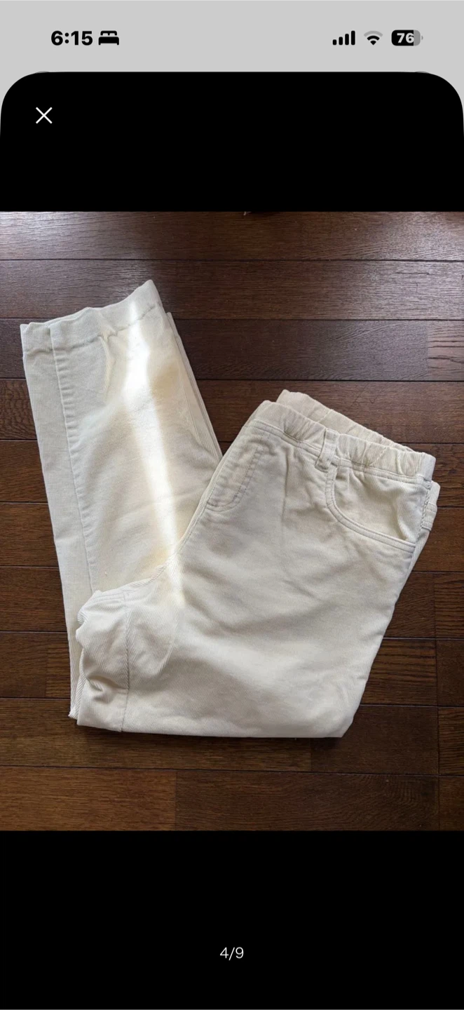 コーデュロイパンツ ホワイト85-93 大きなサイズ