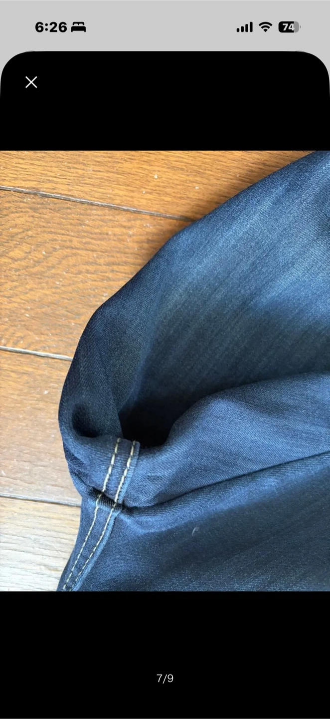 クロッシー 裏起毛 デニムパンツ 84サイズ ストレッチの写真3枚目