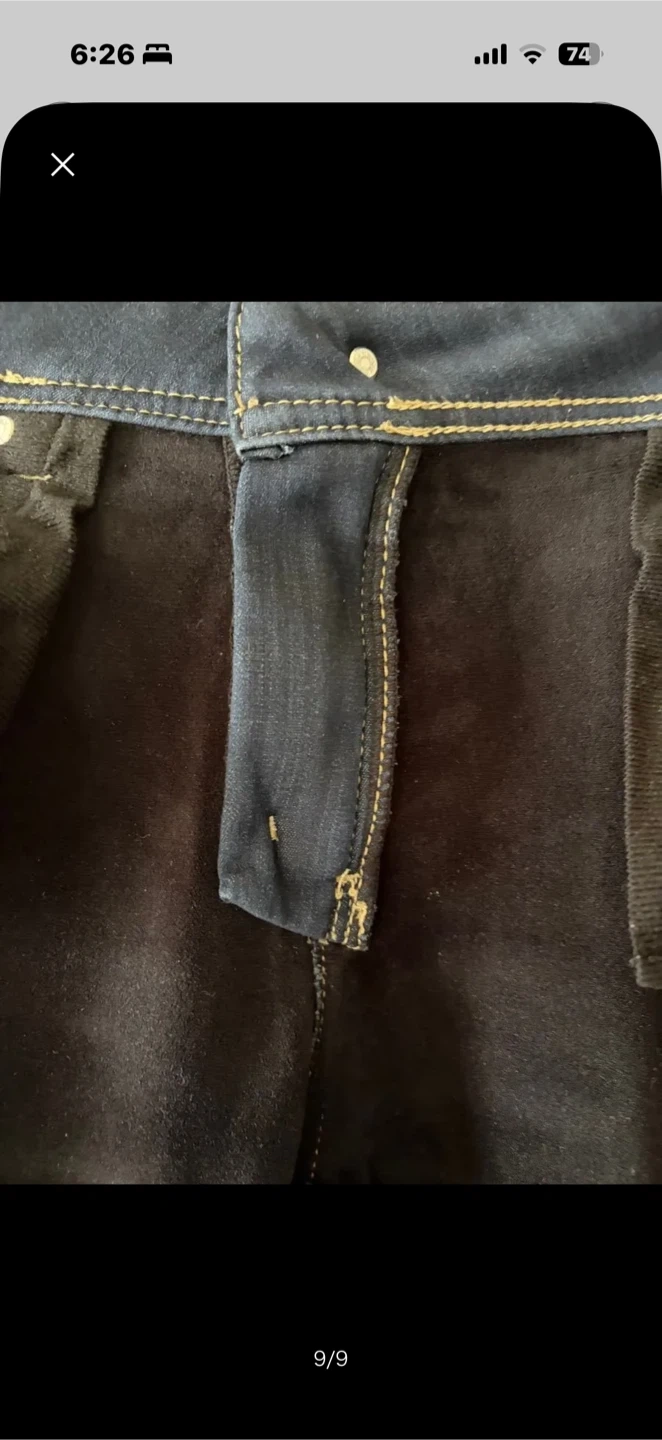 クロッシー 裏起毛 デニムパンツ 84サイズ ストレッチの写真5枚目