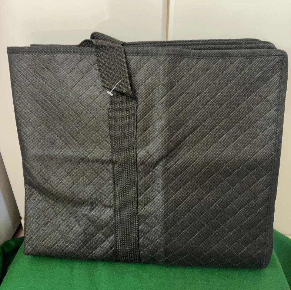 布団収納袋 大容量 手提げ 黒ワイン2個セット衣類 毛布 引っ越し 収納バッグキルティング収納バッグ 黒 2枚セットの写真2枚目