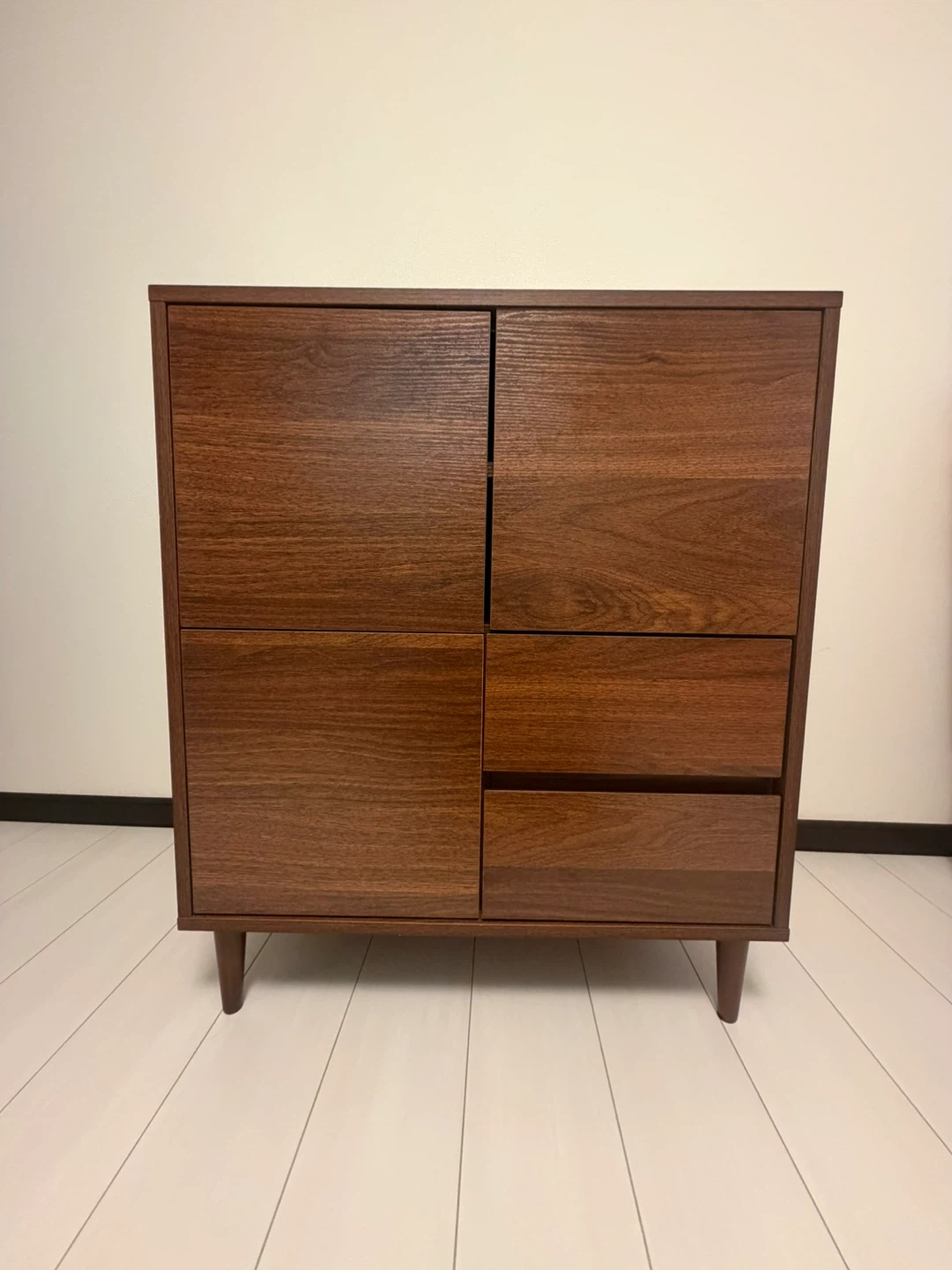 木製キャビネット ブラウン 収納棚