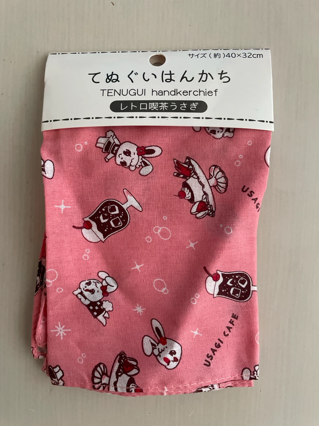 てぬぐいはんかち レトロ喫茶うさぎ
