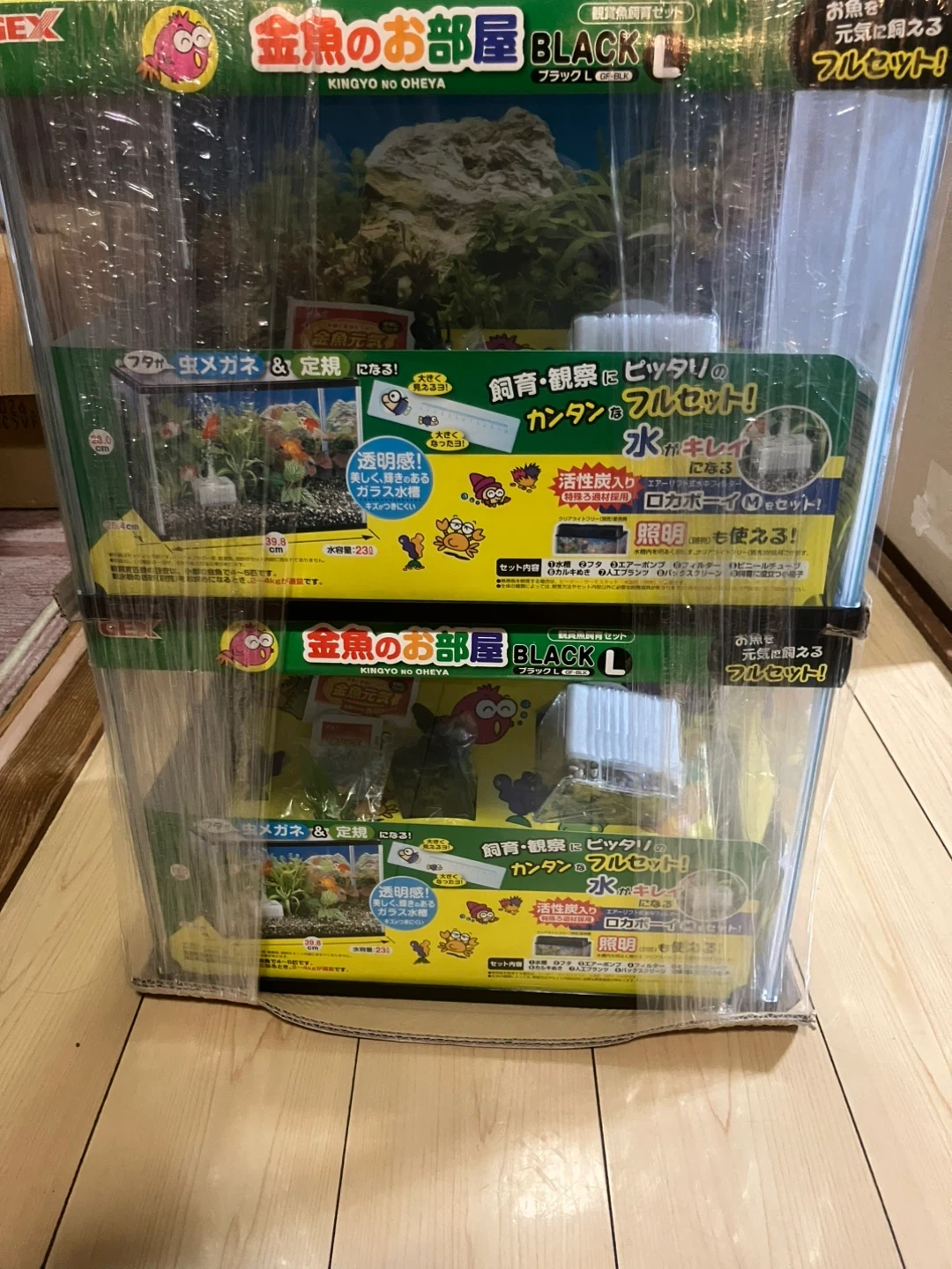 【新品未開封】GEX 金魚のお部屋 BLACK L 2個セット 観賞魚飼育フルセットの写真9枚目