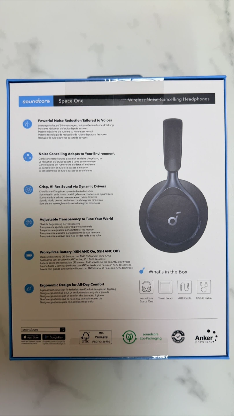 【新品未開封】Anker Soundcore Space One ブラックの写真4枚目