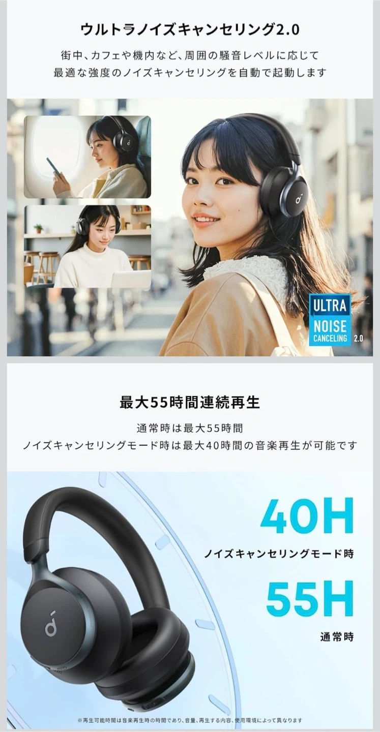 【新品未開封】Anker Soundcore Space One ブラックの写真10枚目