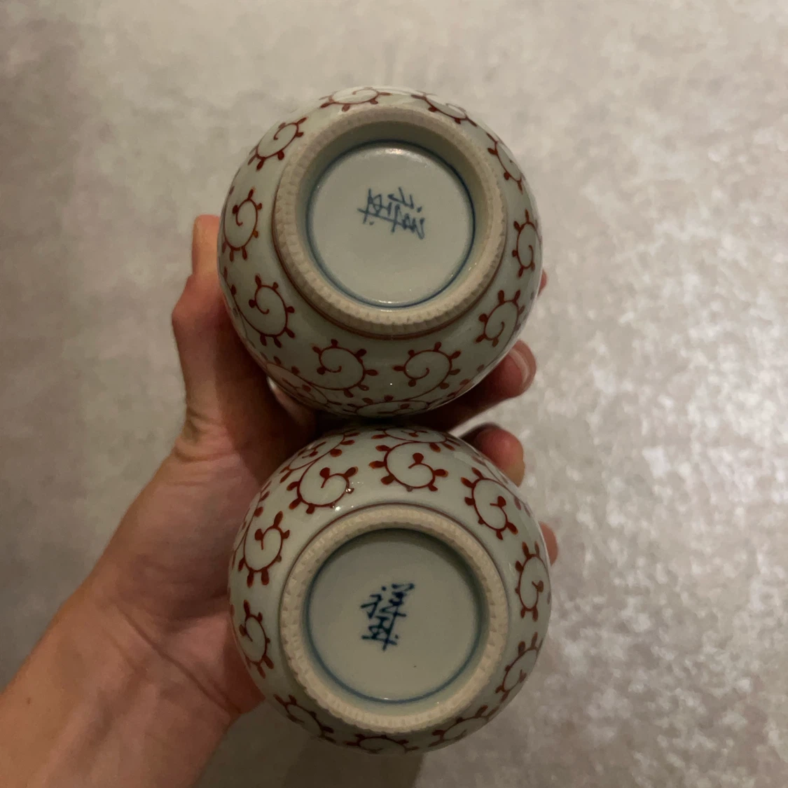 唐草模様 湯呑み 2個セット 陶器の写真3枚目