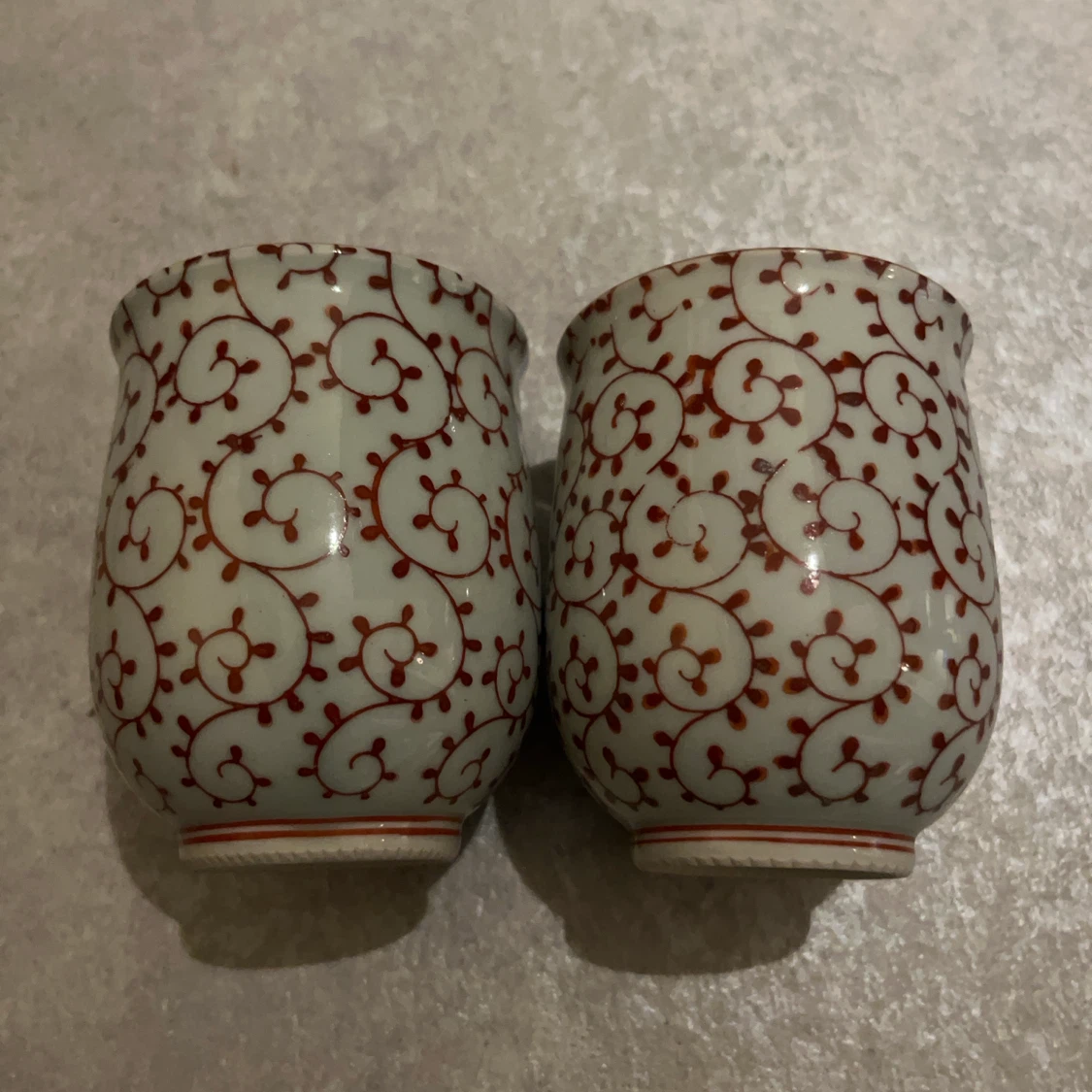唐草模様 湯呑み 2個セット 陶器