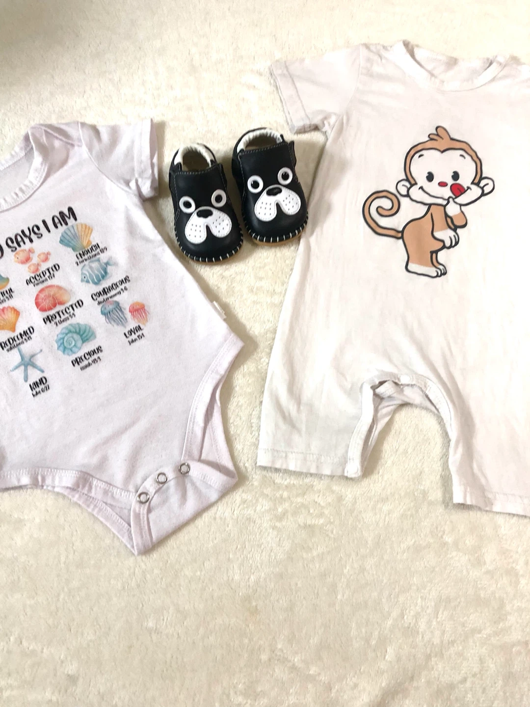 👶✨ハッシュパピー ベビー靴とロンパースセット 12M🌟✨の写真2枚目