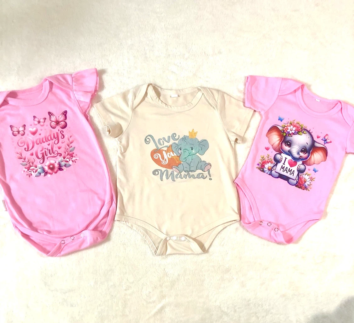 👧✨ベビーロンパース 3枚セット 68cm-74cm~6-9M🌟✨