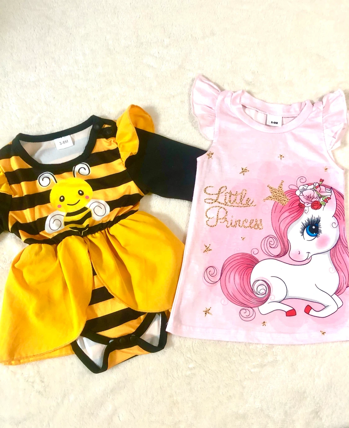 👧✨ベビー服 2点セット 蜂 ユニコーン🌟✨の写真2枚目