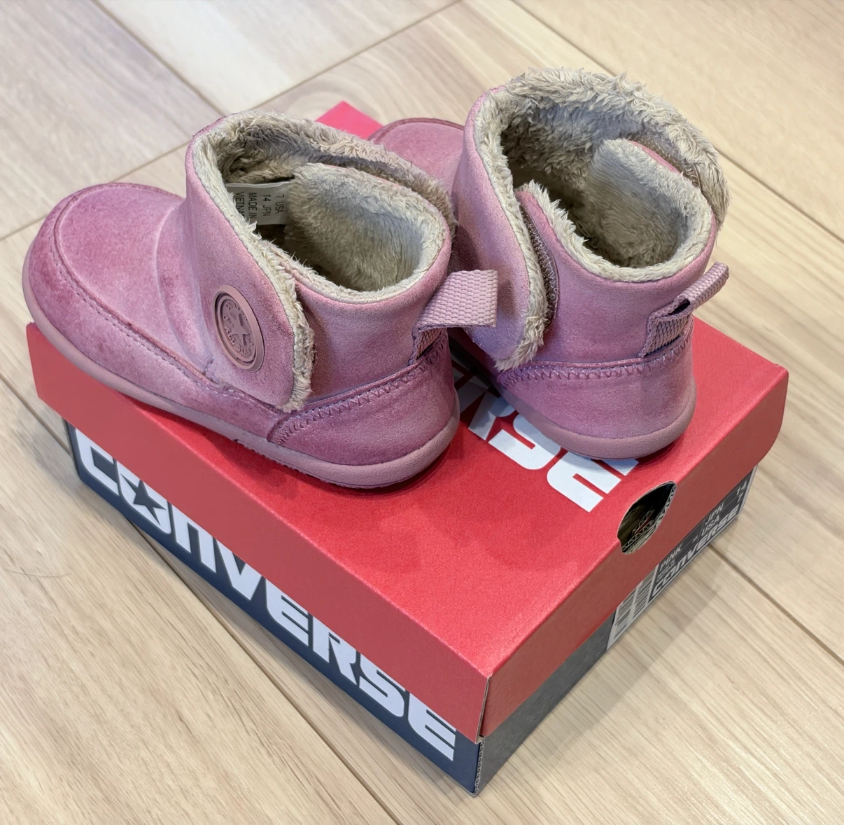 コンバース ベビーブーツ ピンク 14cmの写真2枚目