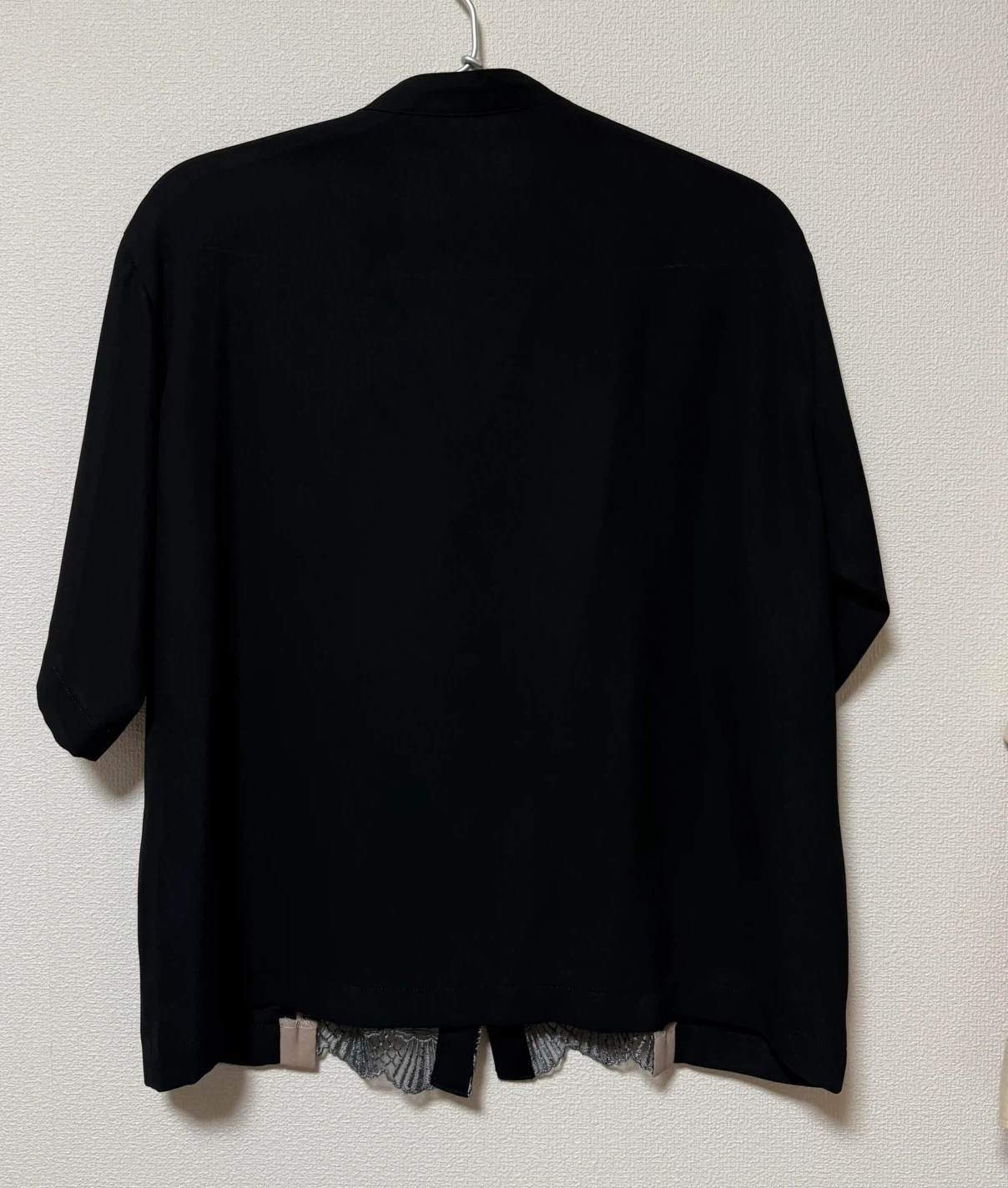 【完売品】新品 未使用 定価35200円 ミューラル 刺繍 シャツ ブラック 半袖 MURRAL 日本製の写真3枚目