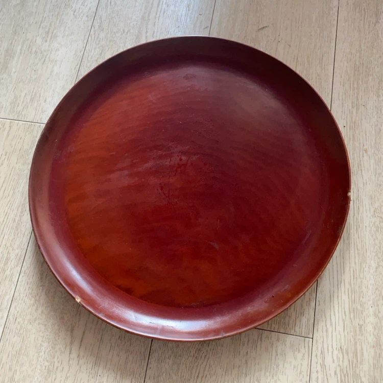 木製 漆塗り 丸盆