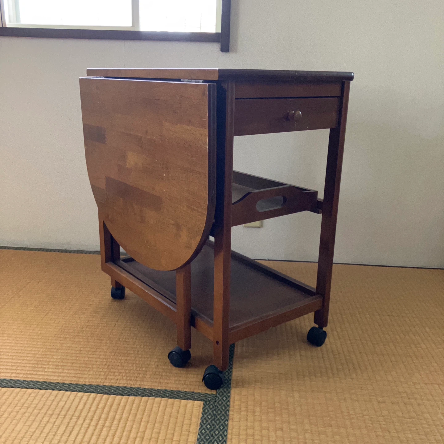 木製 バタフライワゴン キャスター付の写真2枚目