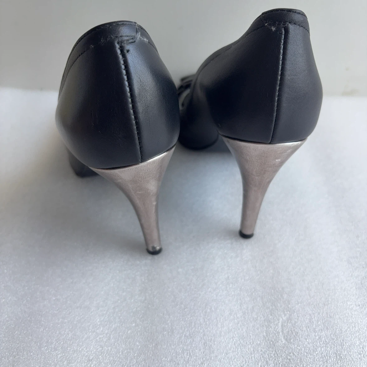 ダイアナ オープントゥパンプス 黒 24cmの写真4枚目