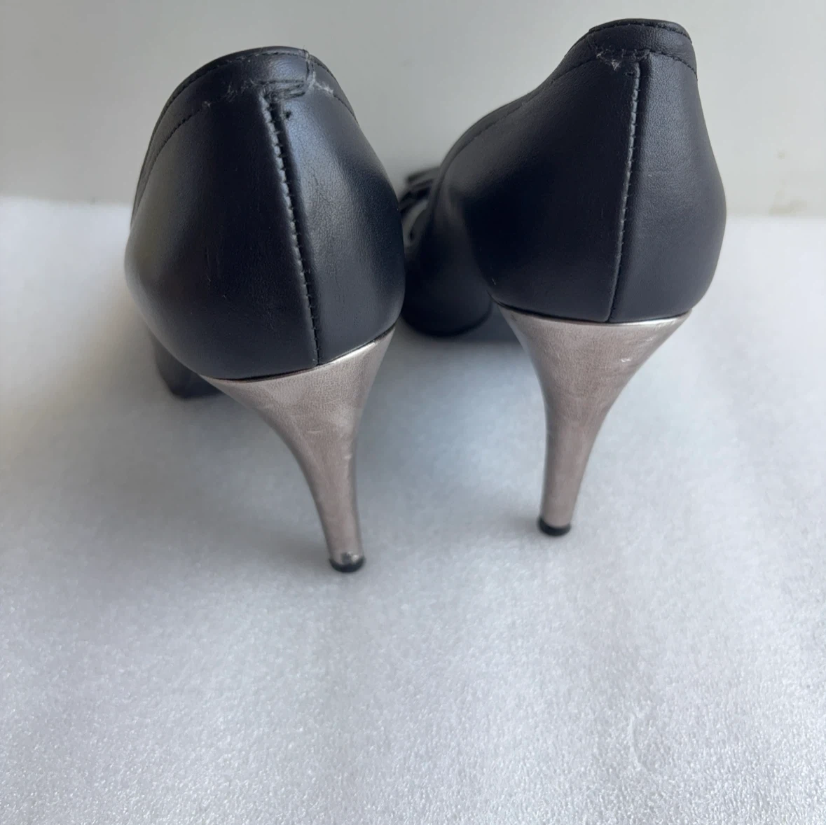 ダイアナ オープントゥパンプス 黒 24cmの写真4枚目