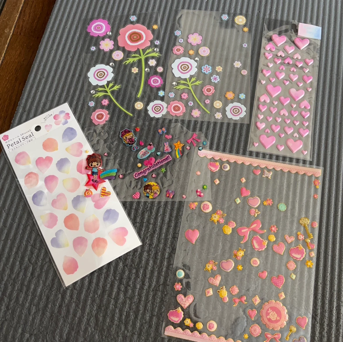 シールまとめ売り セット 花柄 ハート