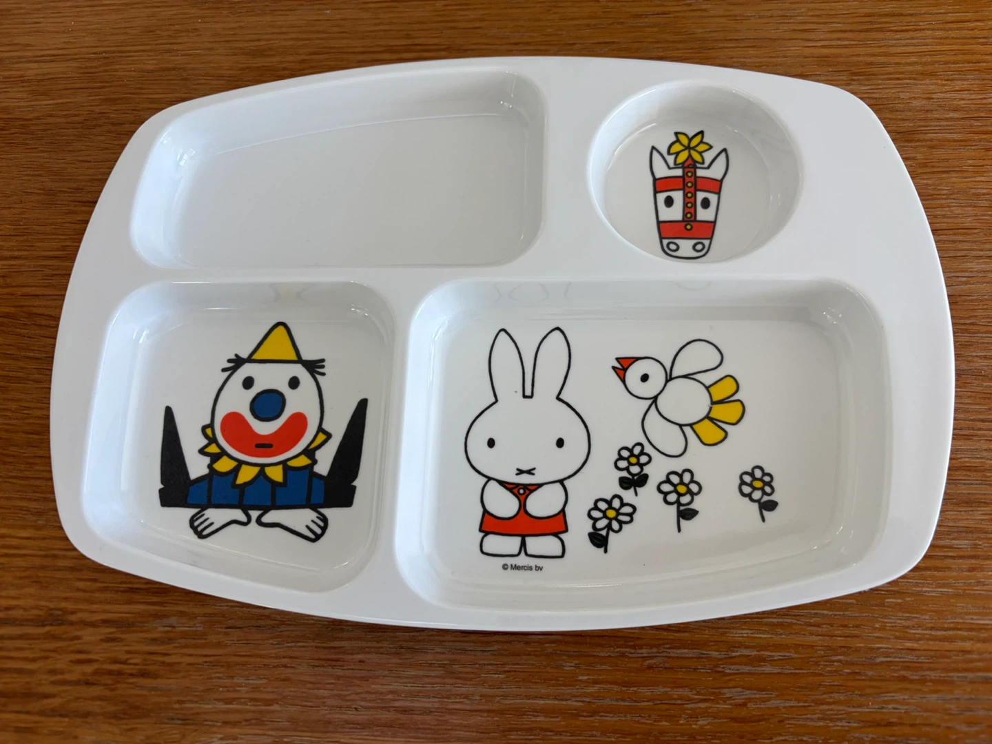 ミッフィー メラミンプレート皿　2枚セット 子供用食器 仕切り皿　メラミン食器