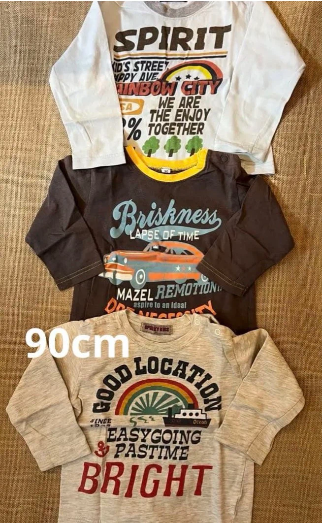 長袖Tシャツ3枚セット 90cm