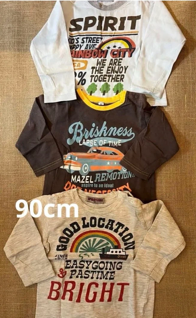 長袖Tシャツ3枚セット 90cm