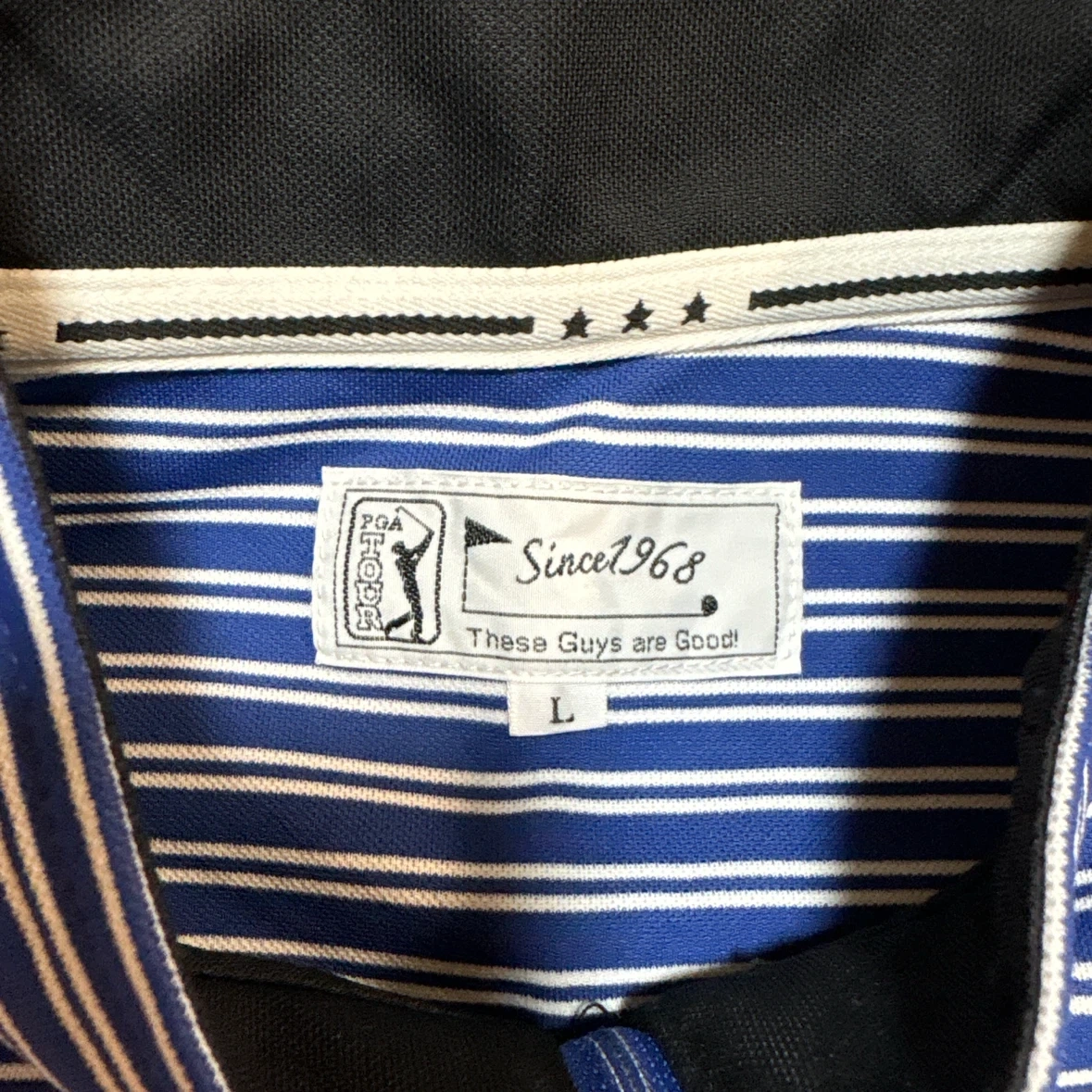 PGA TOUR ゴルフ用 長袖 ハーフジップシャツ ネイビー Lの写真3枚目