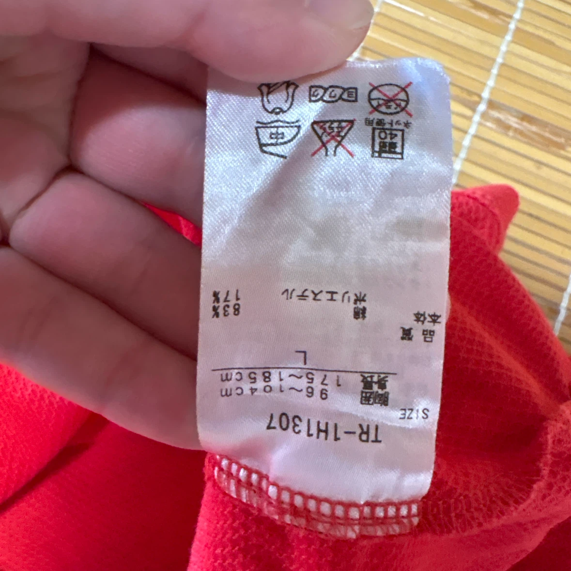 TIGORA ゴルフ用 半袖 ハーフジップシャツ レッド Lの写真5枚目