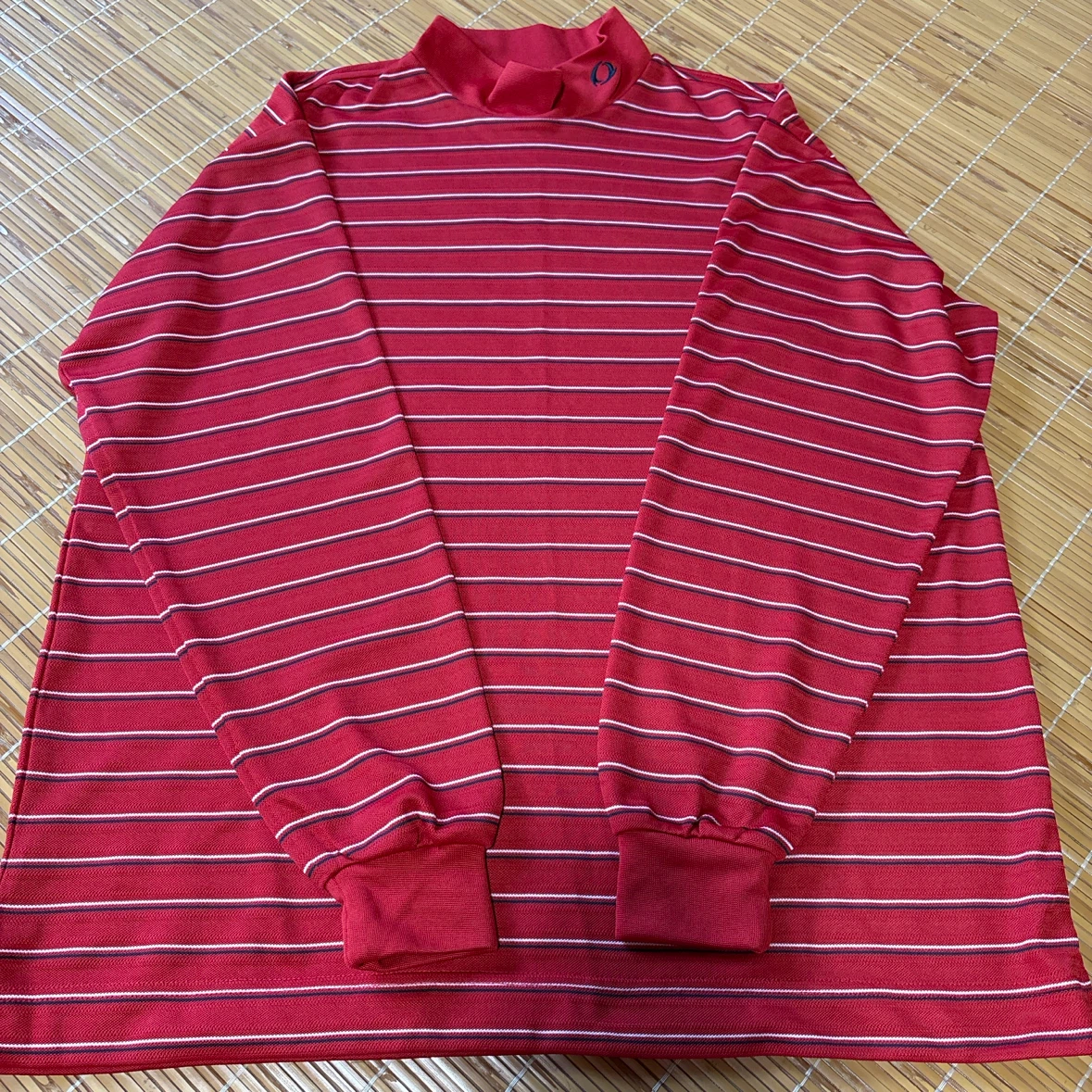 IGNIO ゴルフ用 長袖 モックネックシャツ レッド L