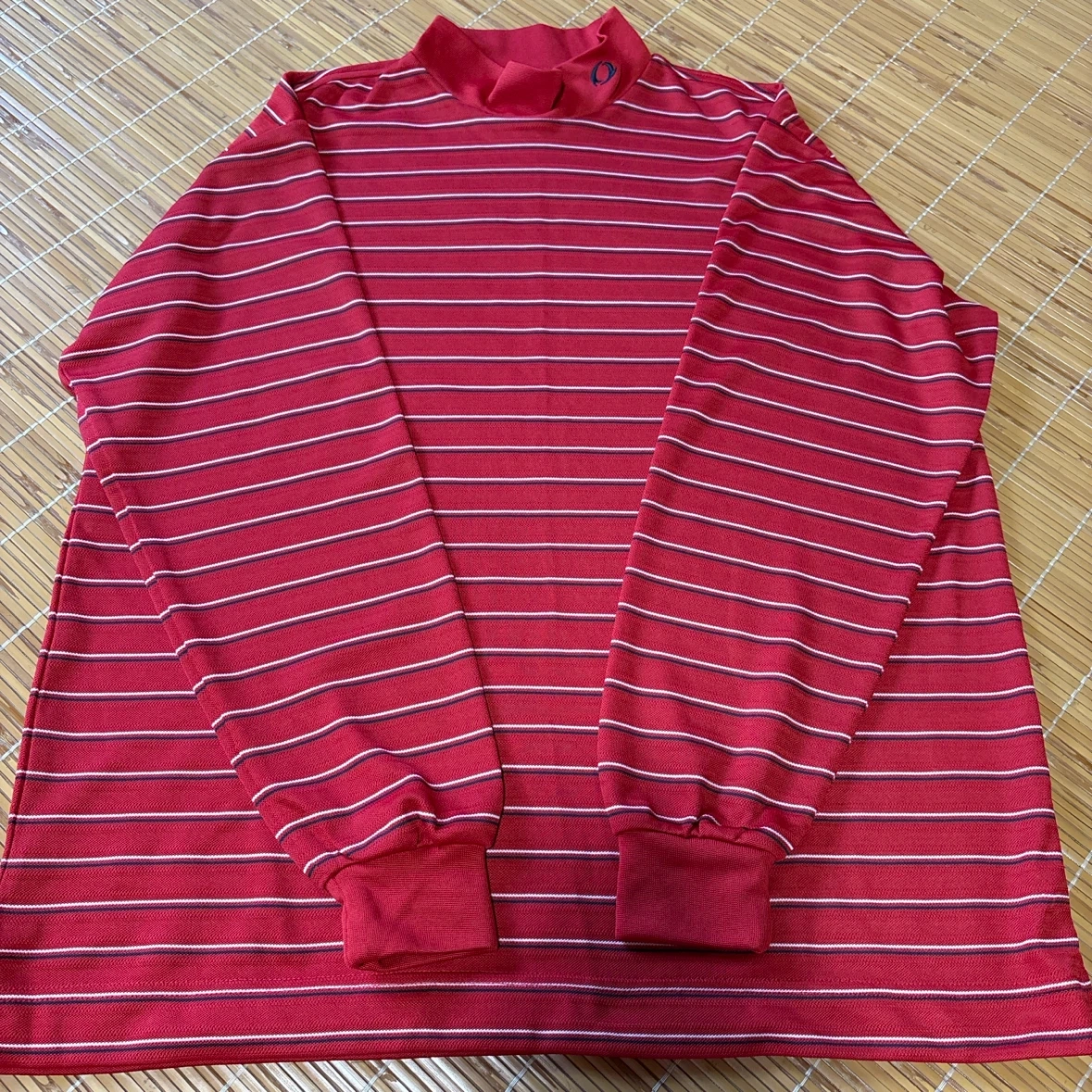 IGNIO ゴルフ用 長袖 モックネックシャツ レッド L