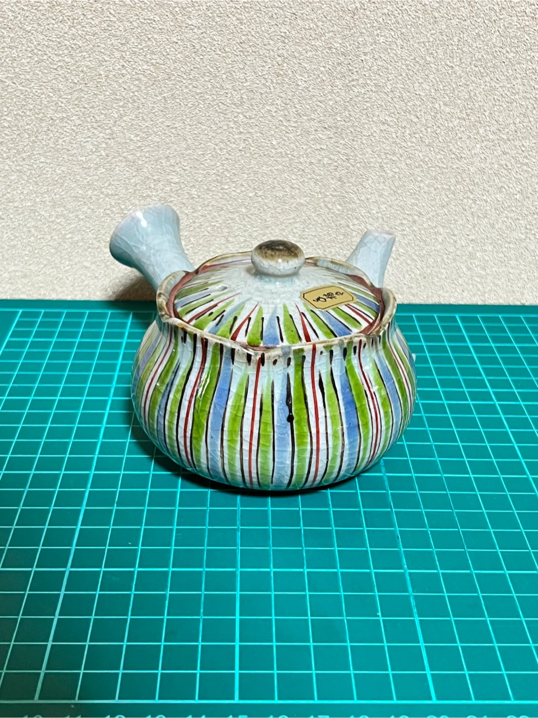 常滑焼 急須 陶器 ストライプ柄の写真3枚目