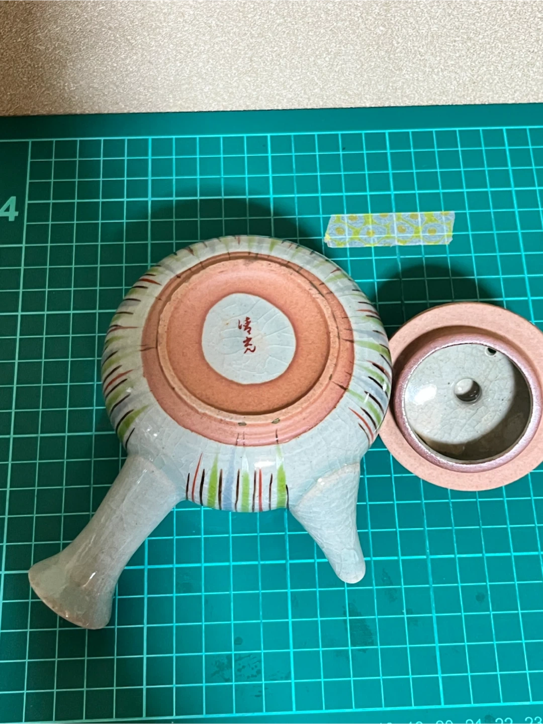 常滑焼 急須 陶器 ストライプ柄の写真6枚目