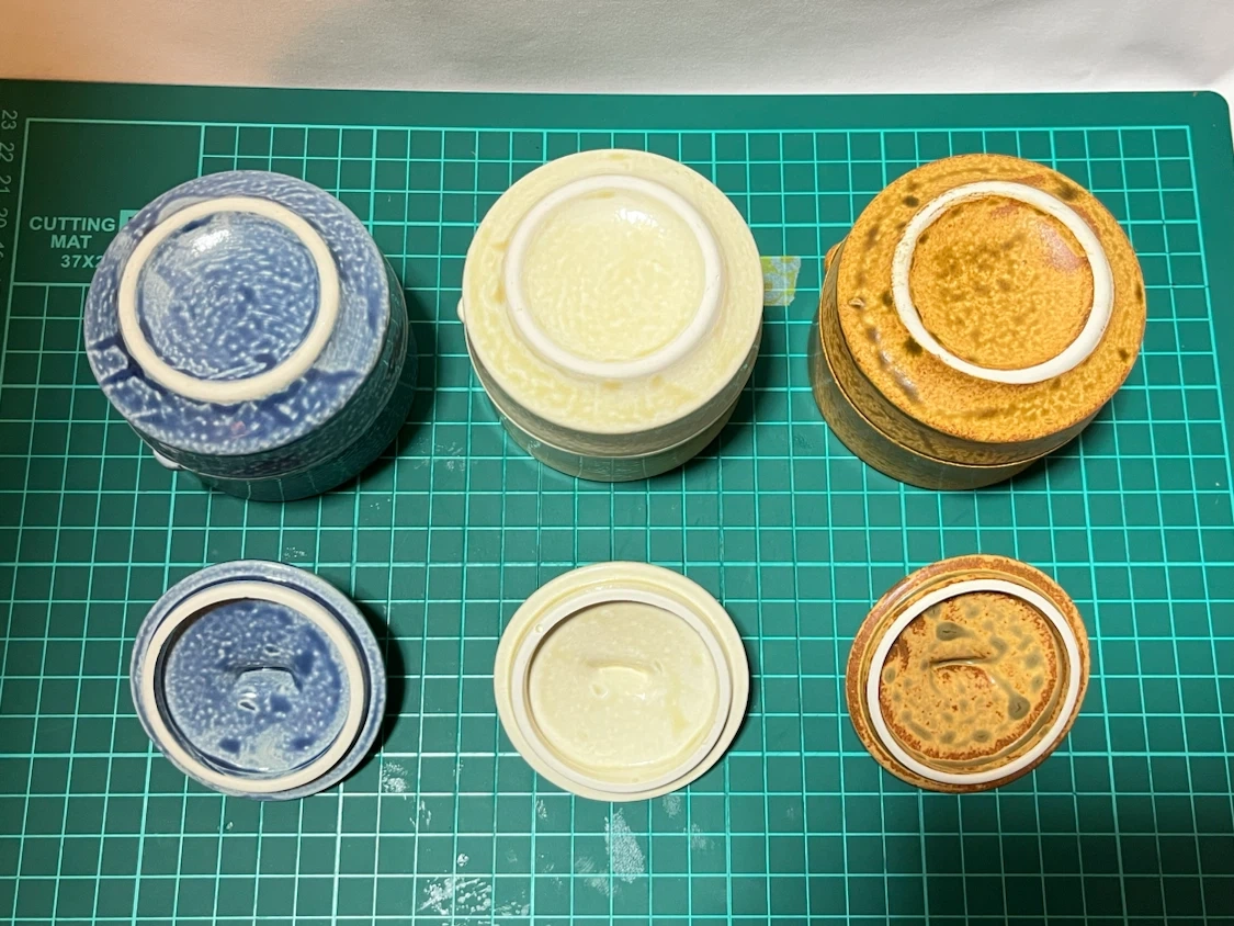 陶器製 蓋付き小鉢 3色セット 薬味入れの写真4枚目