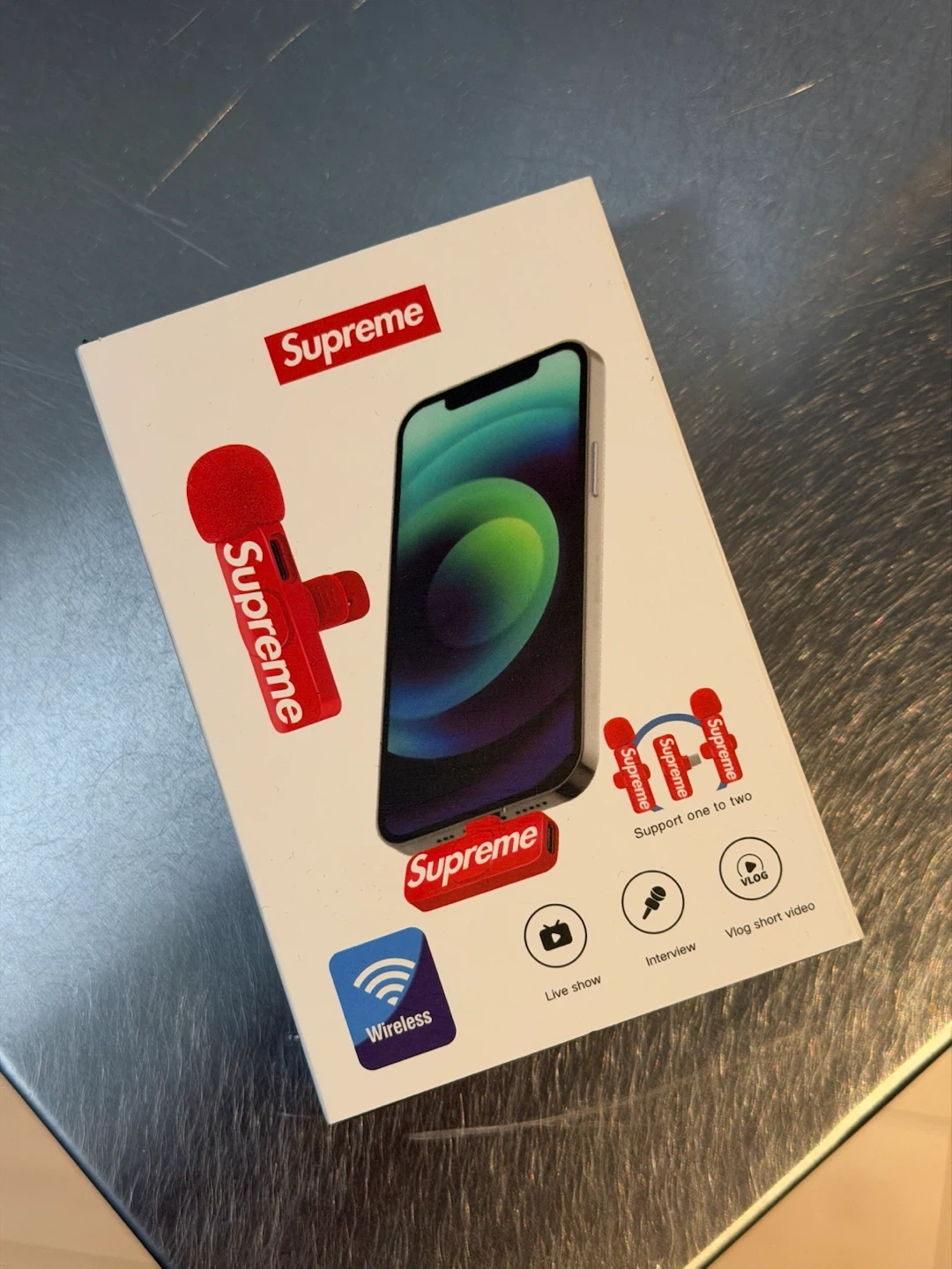 Supreme Mini Mics (Set of 2) Red