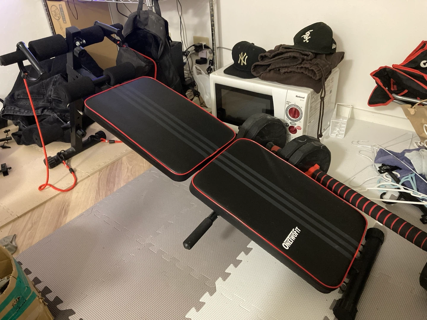 ONEWOFIT トレーニングベンチ 腹筋 マシン