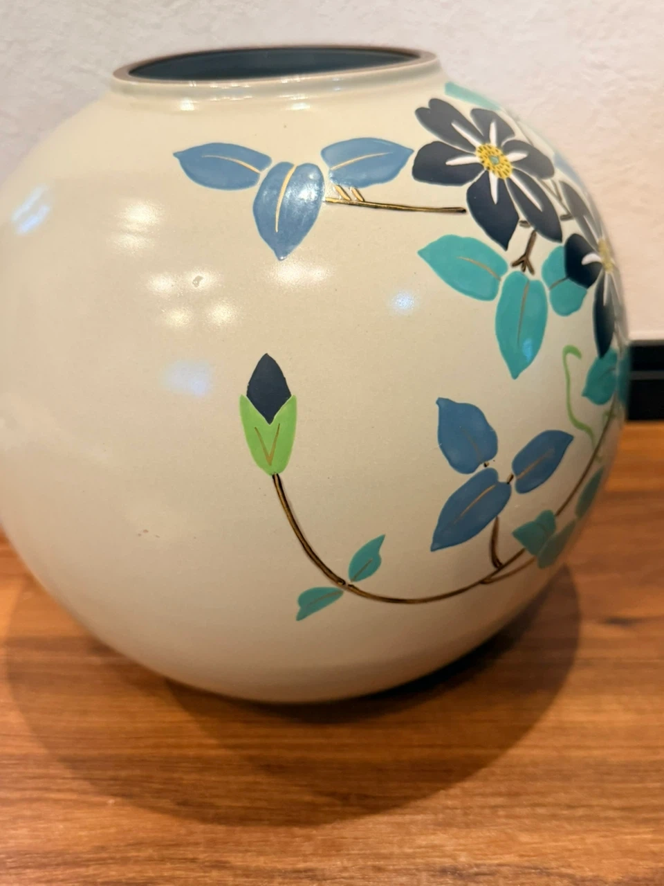 九谷焼 文羽作 花瓶 陶器 壺の写真3枚目