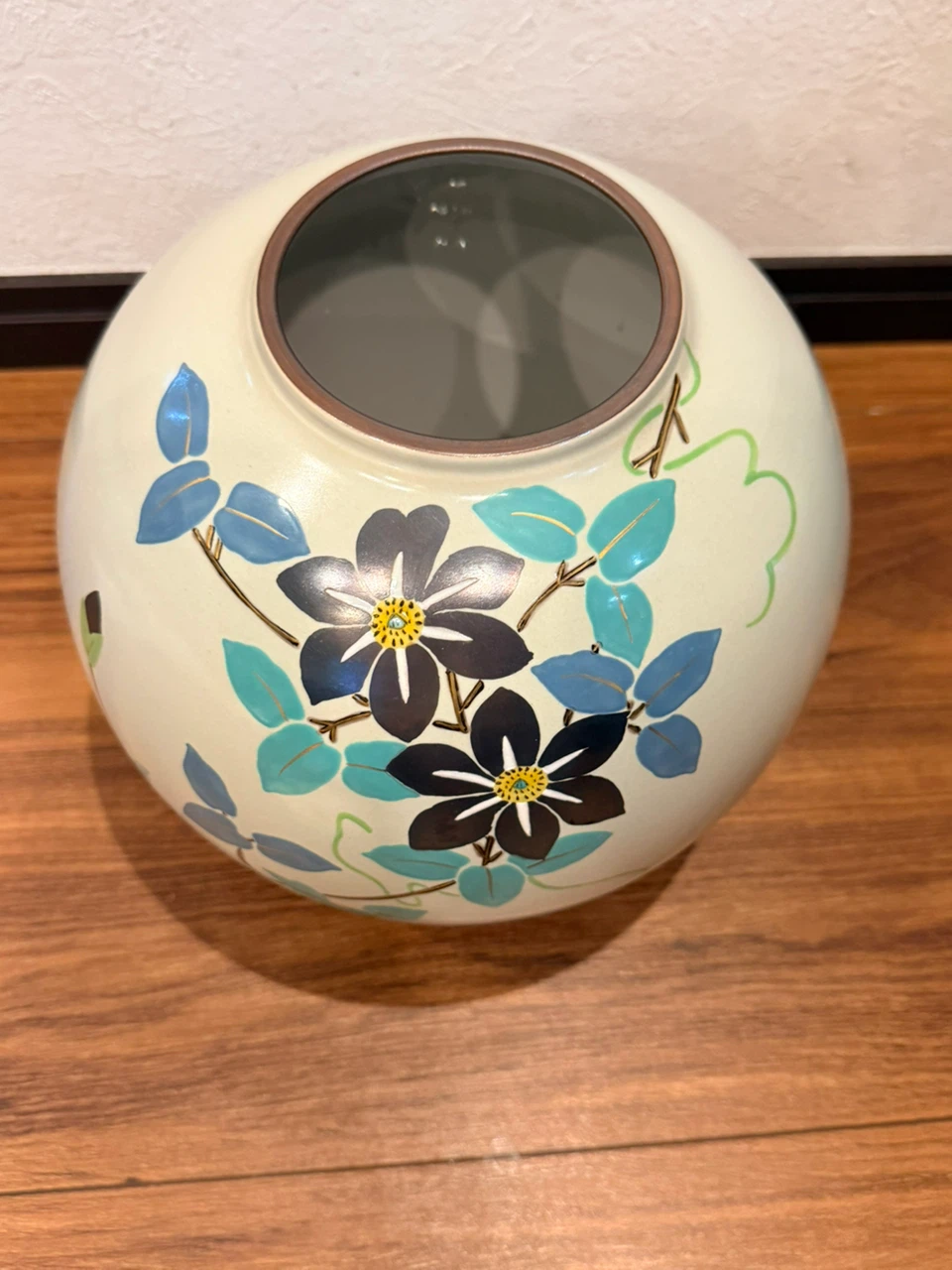 九谷焼 文羽作 花瓶 陶器 壺の写真5枚目