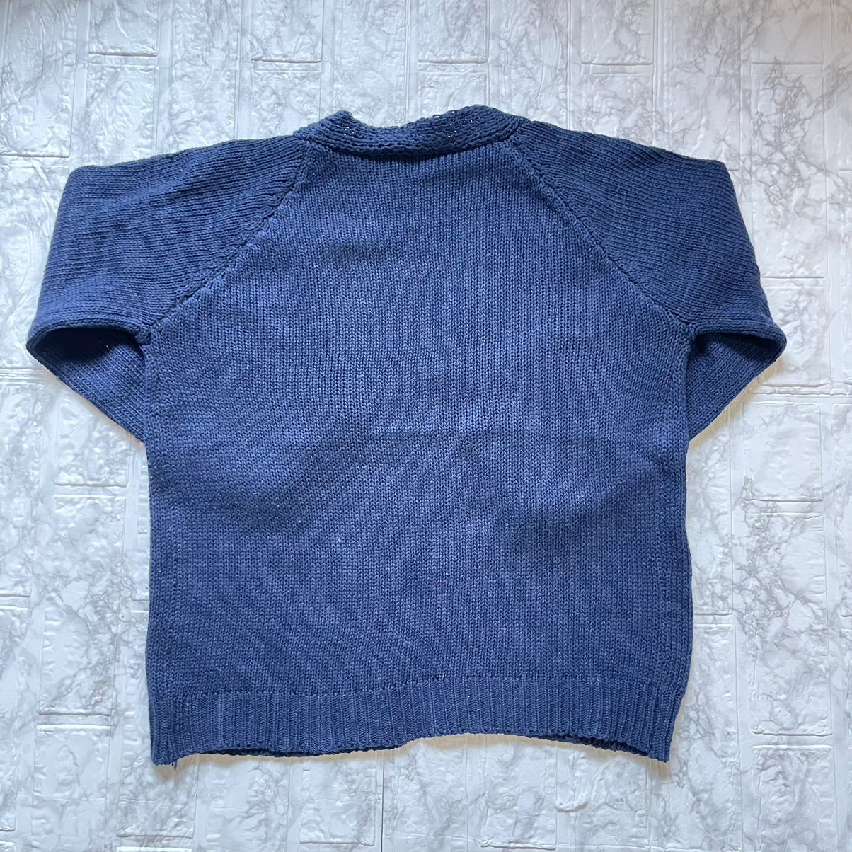 新品　カーディガン　ニット　ネイビー　レディース　洗濯可の写真2枚目