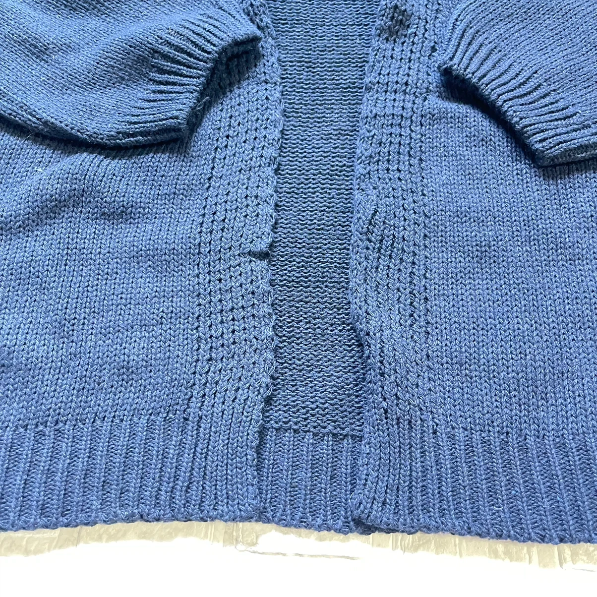 新品 カーディガン ニット ネイビー レディース 洗濯可の写真4枚目