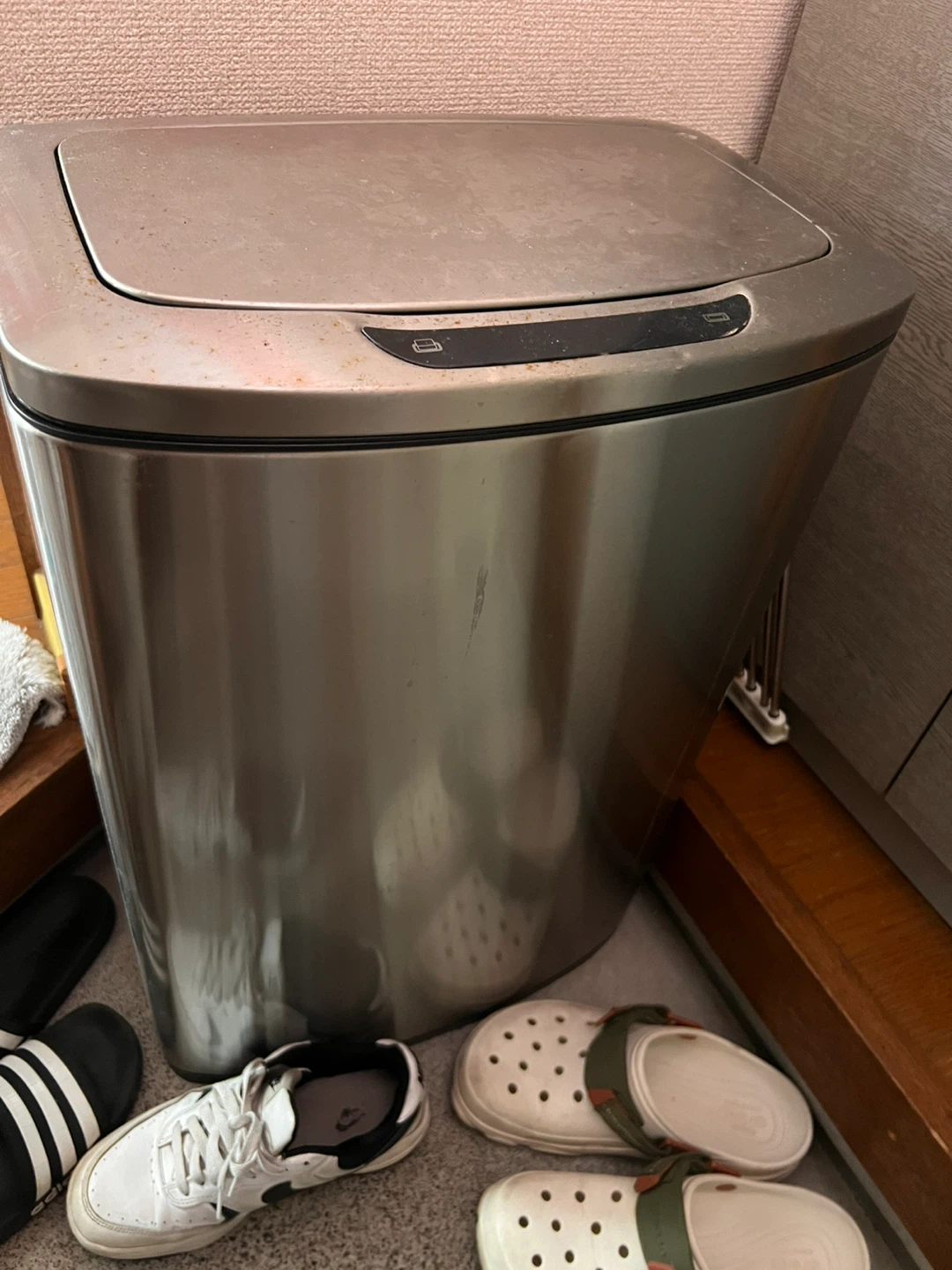 ステンレスゴミ箱you can use this as manual garbage can