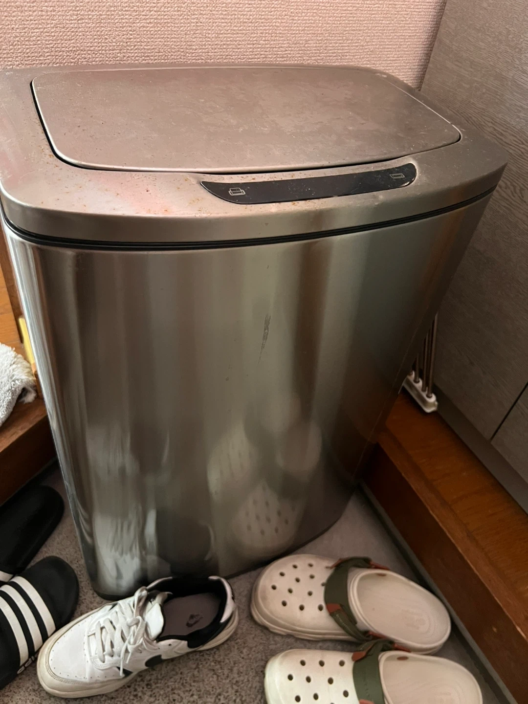 ステンレスゴミ箱you can use this as manual garbage can