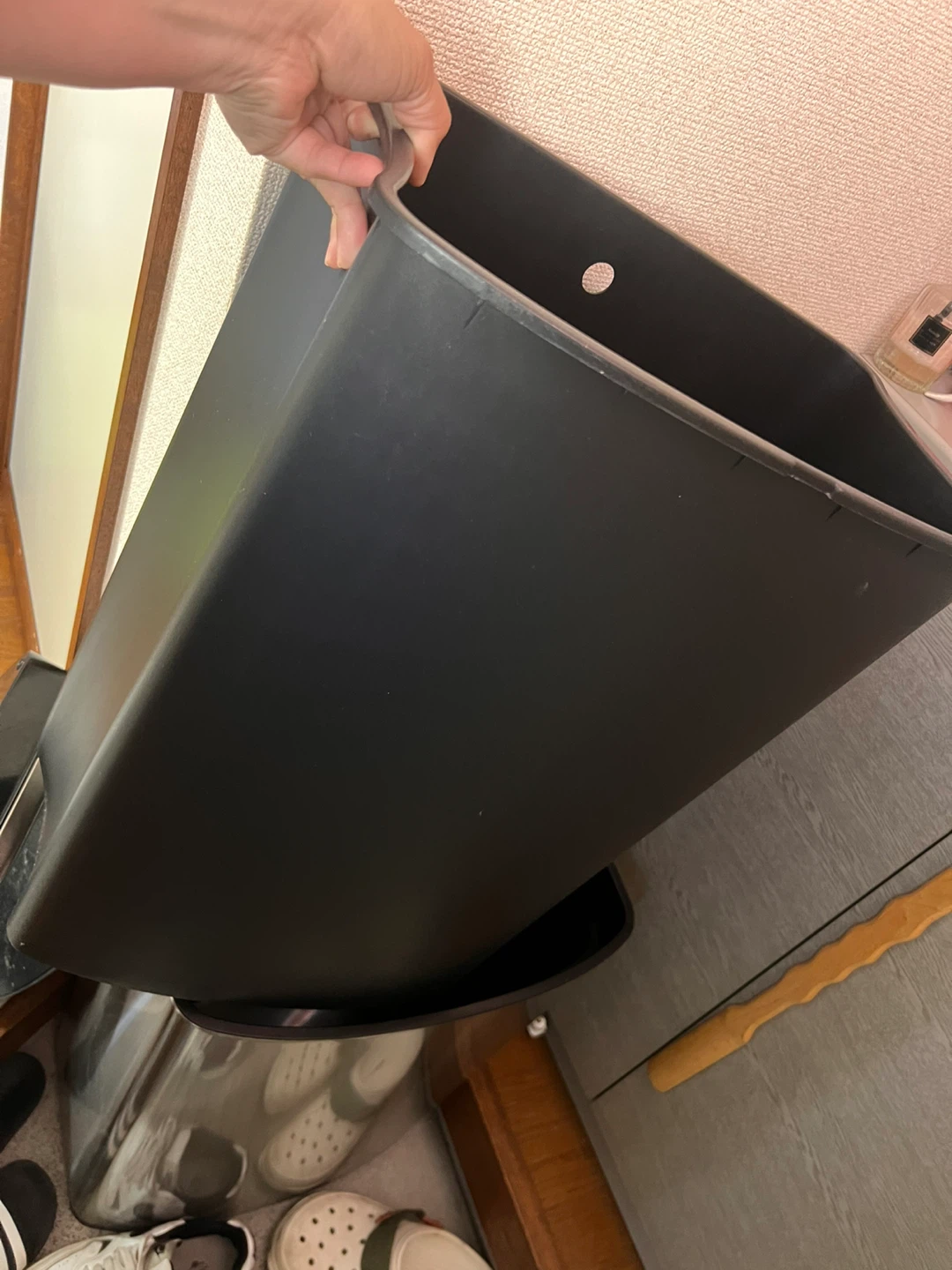 ステンレスゴミ箱you can use this as manual garbage canの写真3枚目