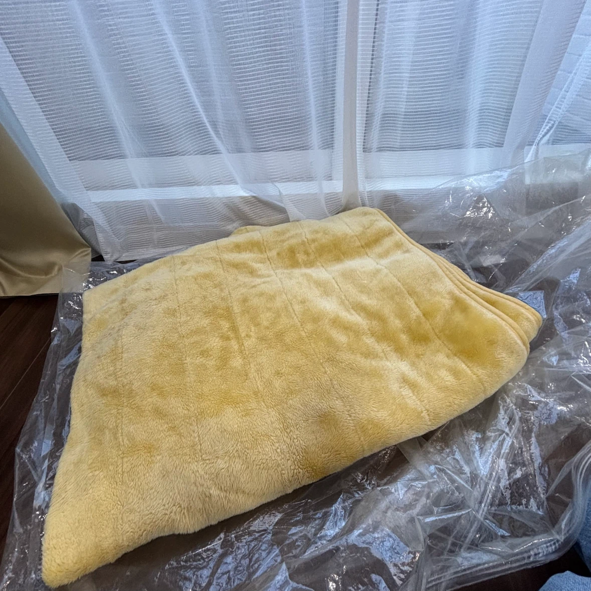 敷毛布 イエロー