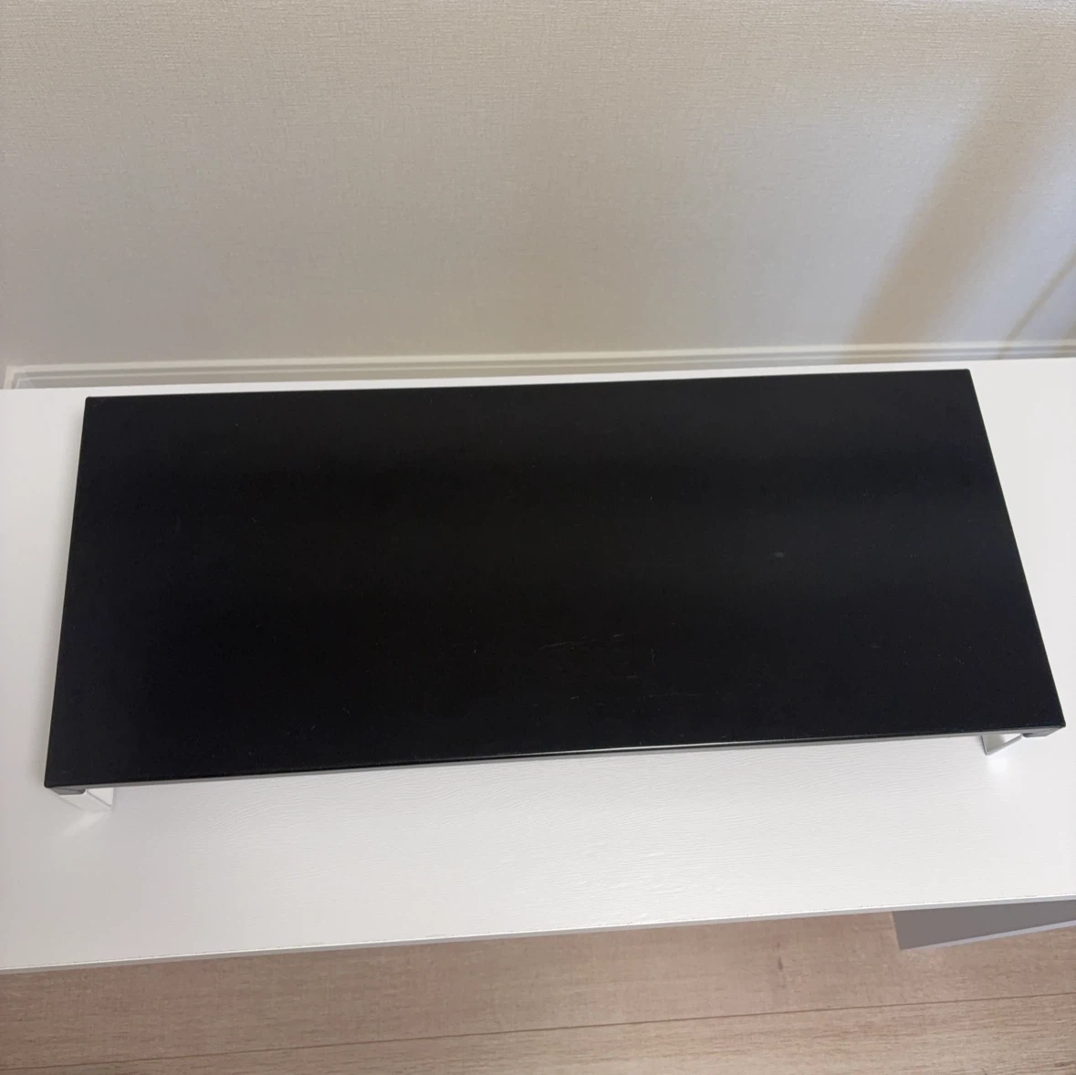 PC、モニター台 ブラック×ホワイトの写真2枚目