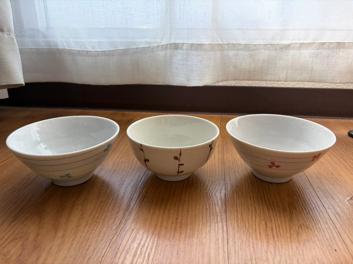 和柄 お茶碗 3個セットの写真3枚目