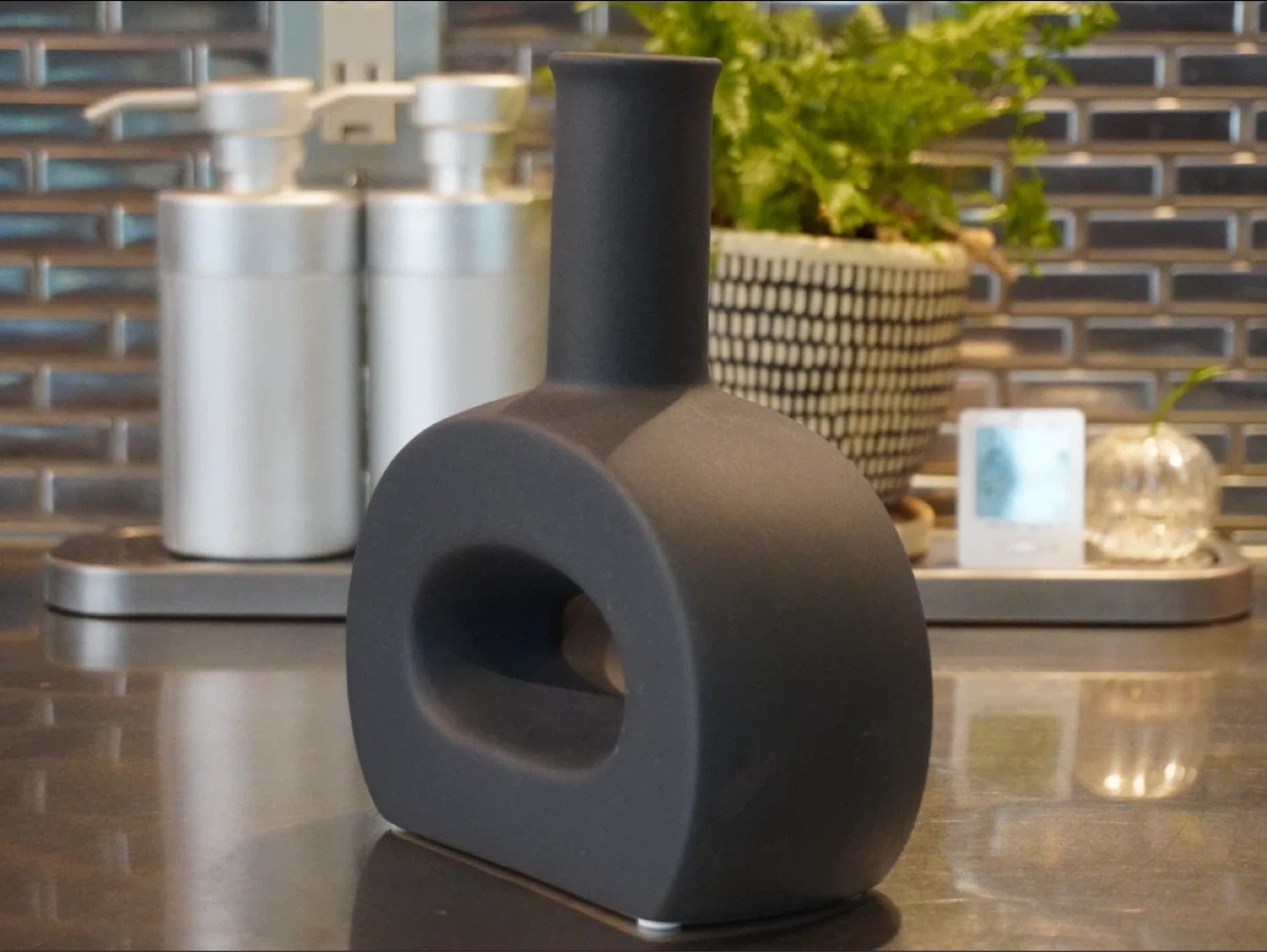 定価4,800円【未使用.美品】Horn Please.インテリア.花瓶.フラワーベース.マットブラックの写真2枚目