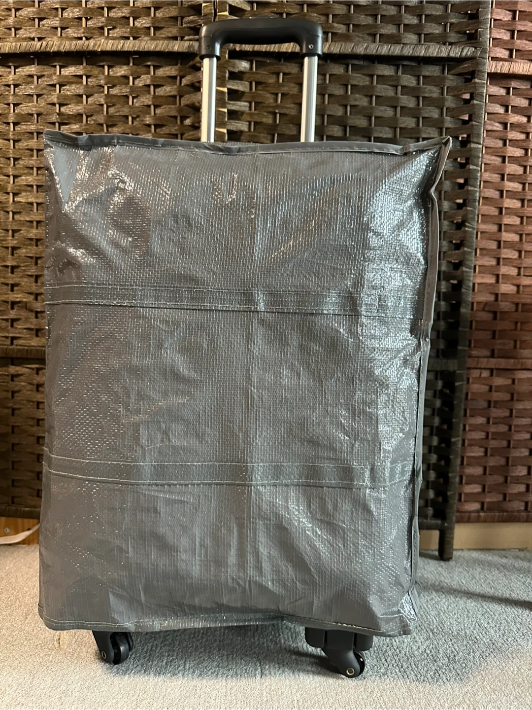 10/11¥1700→¥1500 新品 キャリーオンバッグ&カバーチェック柄の写真5枚目