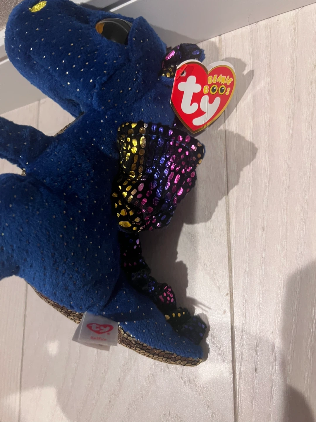 正規品/新品 Ty Beanie Boos ドラゴン ぬいぐるみ サファイアの写真3枚目