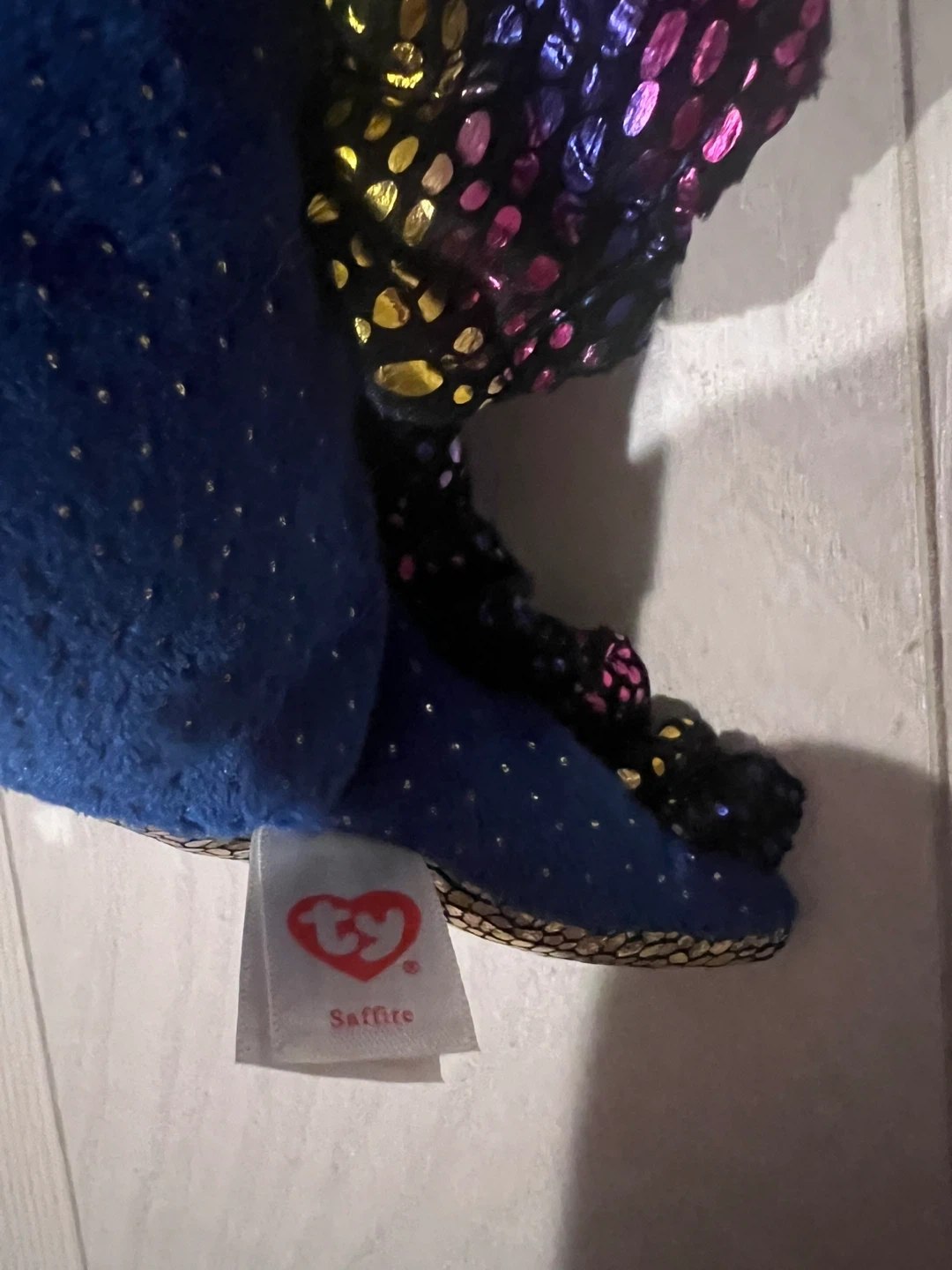 正規品/新品 Ty Beanie Boos ドラゴン ぬいぐるみ サファイアの写真4枚目