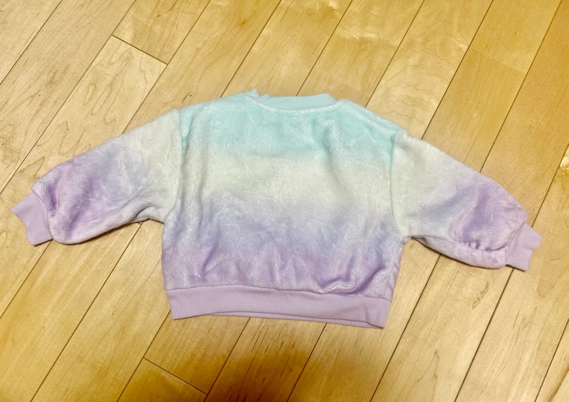 武蔵小杉★ H&M 90cm フリーストップス ライトターコイズ ユニセックス可 トレーナーの写真9枚目
