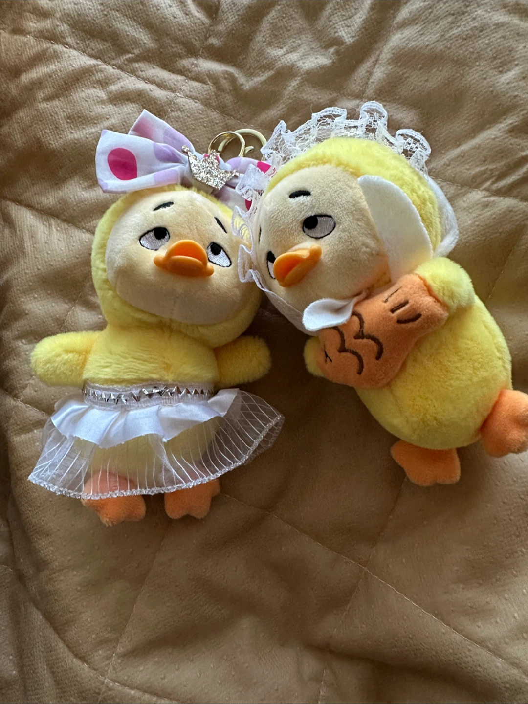 ダック　ぬいぐるみ キーホルダー 2個セット